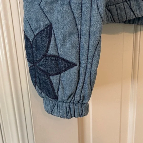 Free People Denim Blue Floral Jacket - Picture 5 of 12